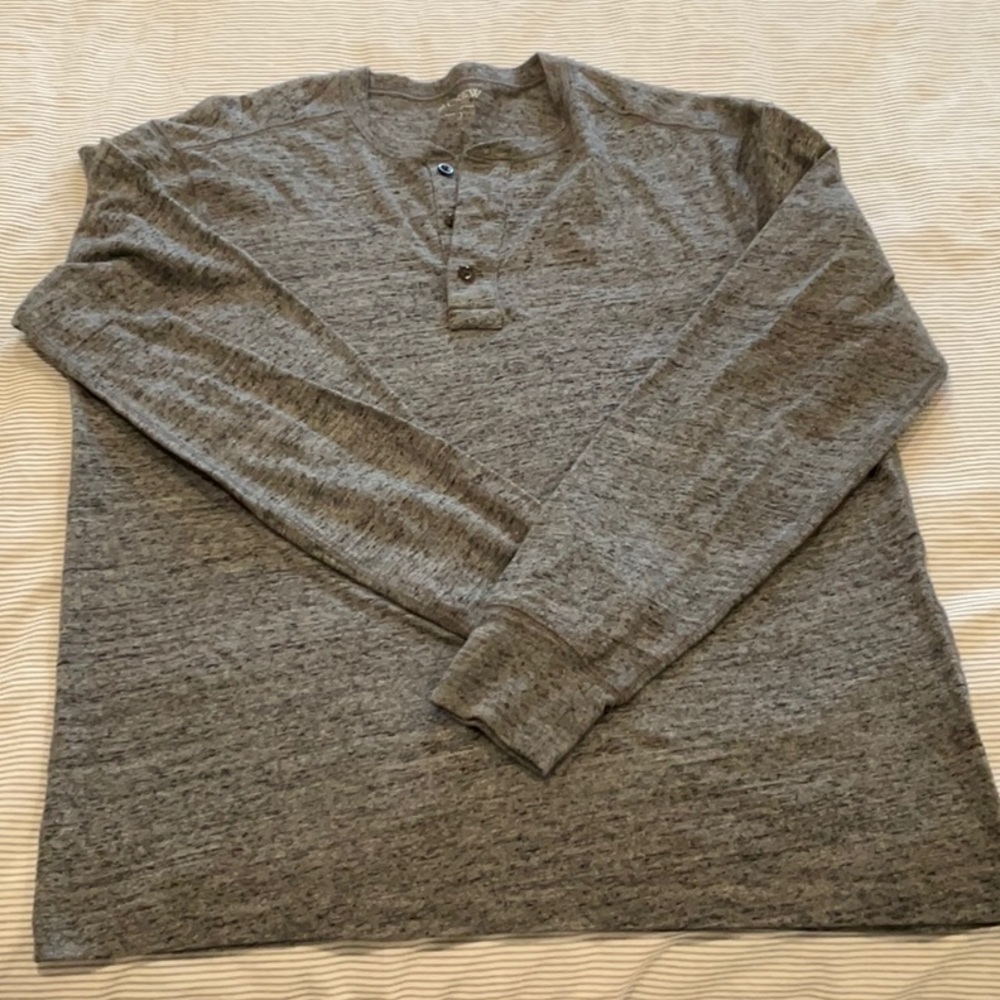 J Crew Factory 3 button Henley long sleeve